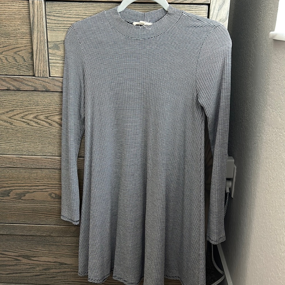 Black and white stripe dress